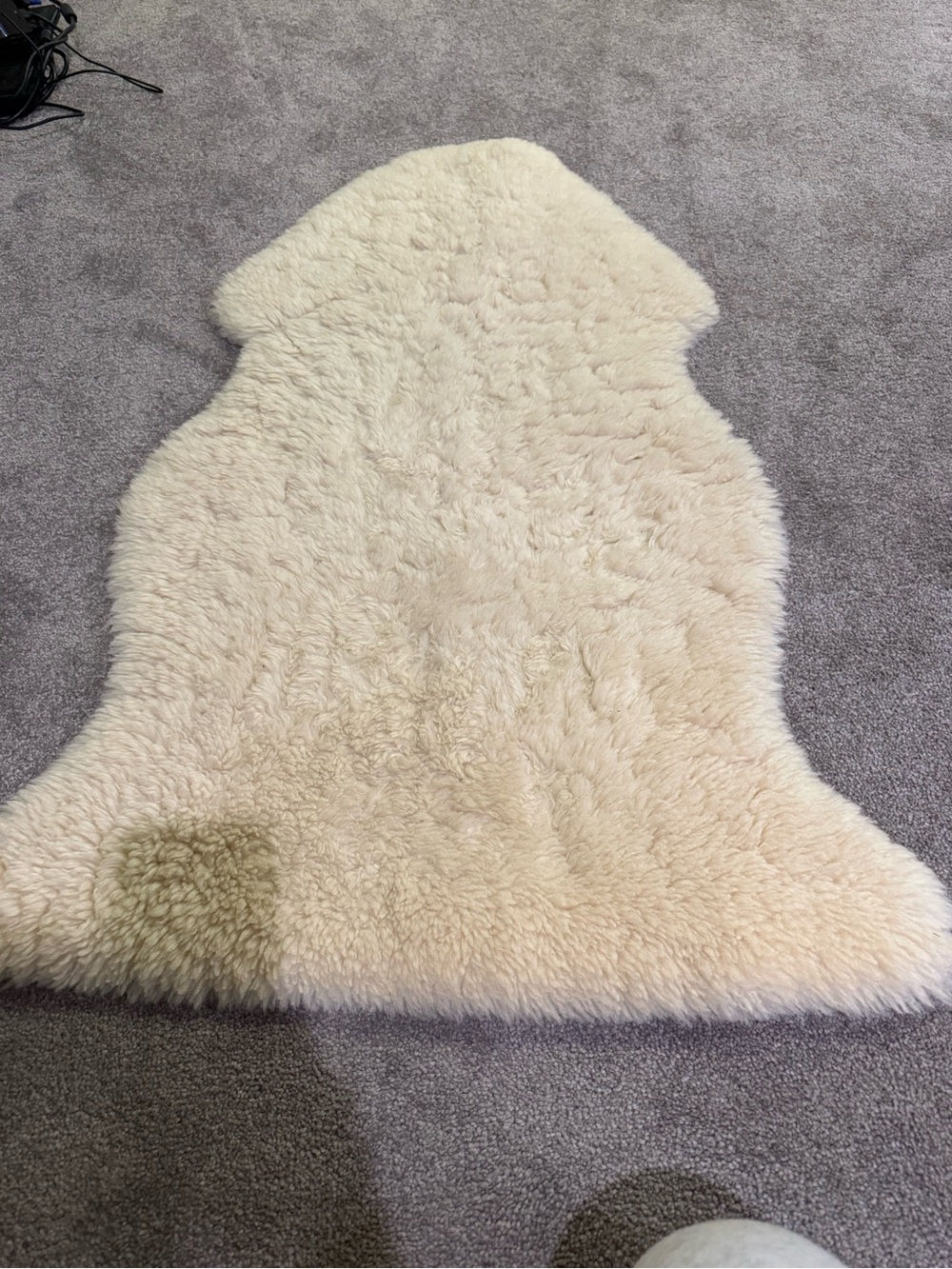 Cream Sheepskin Accent Rug - Plush Home Door Mat